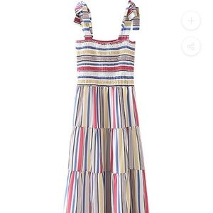 Ruched striped maxi dress, by Goodnight Macaroon”